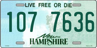 NH license plate 1077636