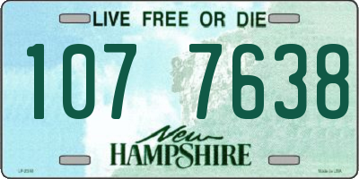 NH license plate 1077638