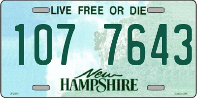 NH license plate 1077643