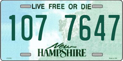 NH license plate 1077647