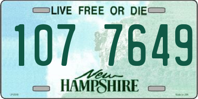NH license plate 1077649