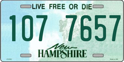 NH license plate 1077657