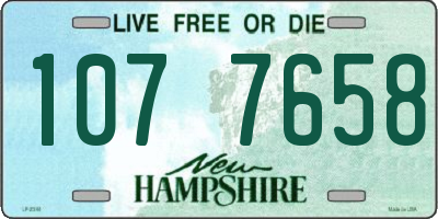 NH license plate 1077658
