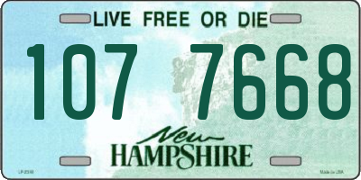 NH license plate 1077668