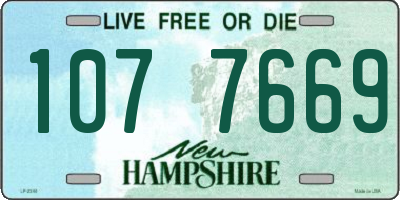NH license plate 1077669