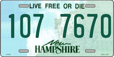 NH license plate 1077670
