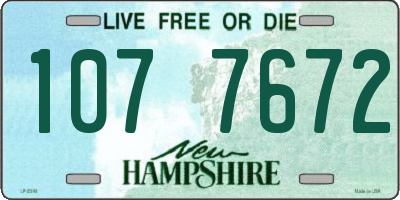NH license plate 1077672