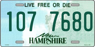 NH license plate 1077680