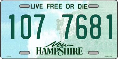 NH license plate 1077681