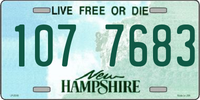 NH license plate 1077683