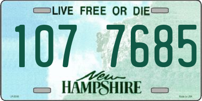 NH license plate 1077685