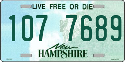 NH license plate 1077689