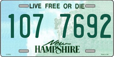 NH license plate 1077692