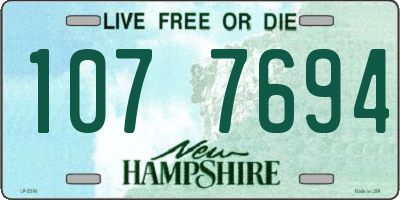 NH license plate 1077694