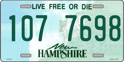 NH license plate 1077698