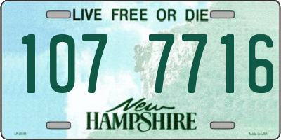 NH license plate 1077716