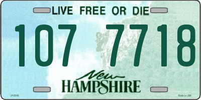 NH license plate 1077718