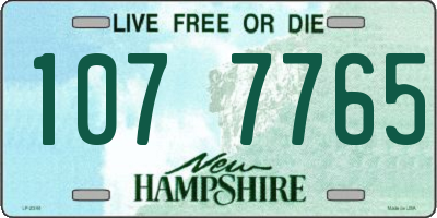 NH license plate 1077765