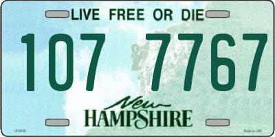 NH license plate 1077767