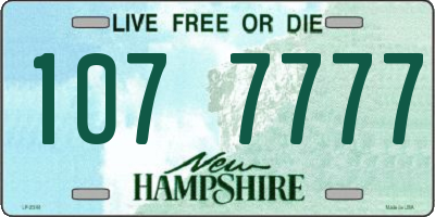 NH license plate 1077777