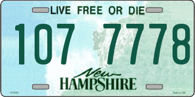 NH license plate 1077778