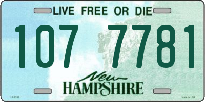 NH license plate 1077781