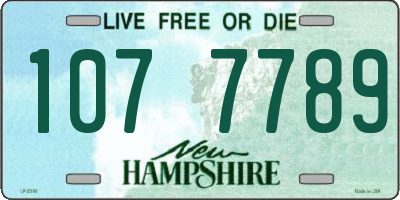 NH license plate 1077789