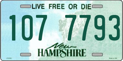 NH license plate 1077793