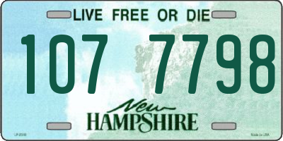 NH license plate 1077798