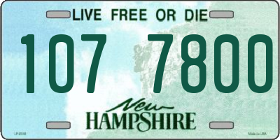 NH license plate 1077800