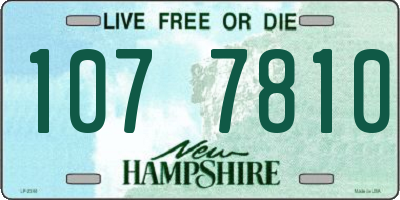 NH license plate 1077810