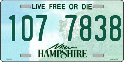 NH license plate 1077838