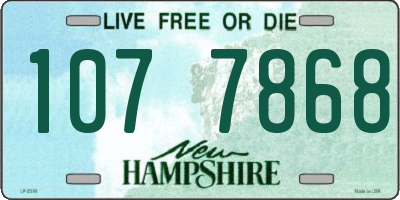 NH license plate 1077868
