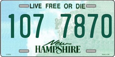 NH license plate 1077870
