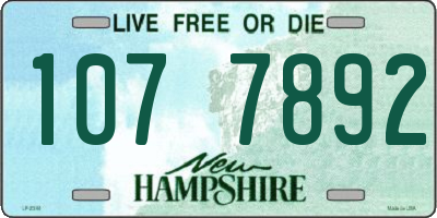 NH license plate 1077892
