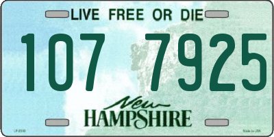 NH license plate 1077925