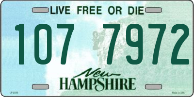 NH license plate 1077972