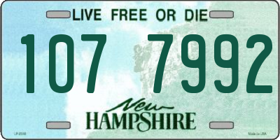 NH license plate 1077992