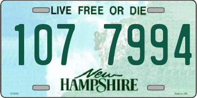 NH license plate 1077994