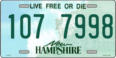 NH license plate 1077998