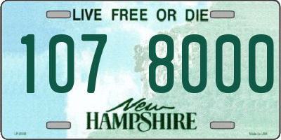 NH license plate 1078000