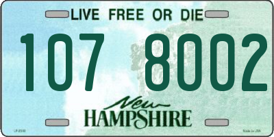 NH license plate 1078002