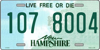NH license plate 1078004