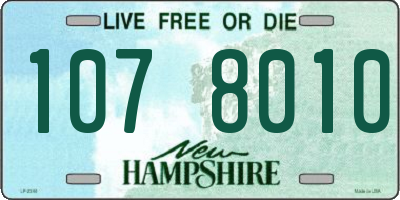NH license plate 1078010