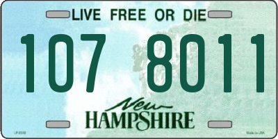 NH license plate 1078011