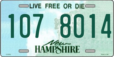 NH license plate 1078014