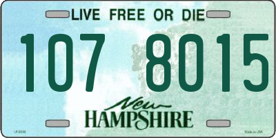 NH license plate 1078015