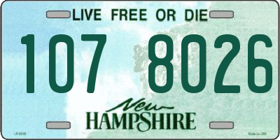 NH license plate 1078026