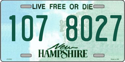 NH license plate 1078027