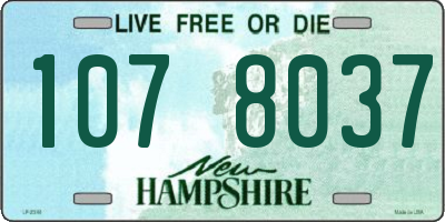 NH license plate 1078037